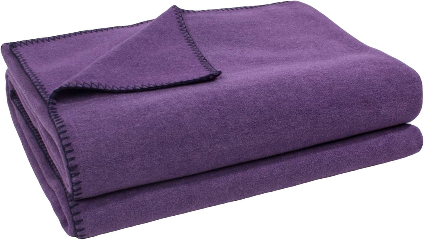 Zoepritz filt i färg: Röd, Tillverkad av 65% Polyester, 35% Viskos, Storlek: 160X200 Cm, 103291-235-160X200 Zoepritz Bäddar och överdrag sedan 1828 490 Aubergine 180 X 220 Cm