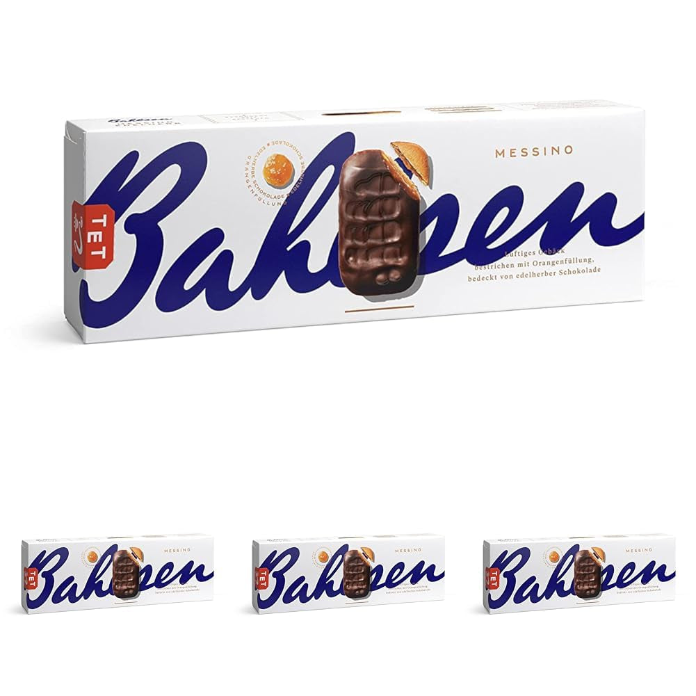 Bahlsen Messino Edelherb - Paket med 4 - Edelherb Choklad Apelsin fyllning fluffig deg (1 x 125g)