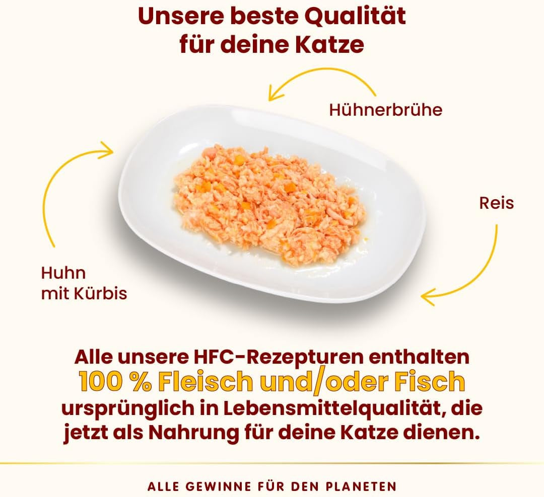 Almo Nature HFC Naturligt våtfoder för katter - Diverse recept med kyckling - 6 x 70g