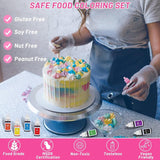 Matfärgning 8x10 ml - Högkoncentrerad flytande matfärgningssats för bakning, kakor, kakor, frosting, macarons, fondant - Livlig matfärg för gör-det-själv-tvålar, slime, hantverk