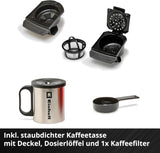 Sladdlös espressomaskin Einhell TE-CF 18 Li-Solo Power X-Change (18 V, 240 ml vattentank, för filterkaffe och kaffekapslar, bärhandtag, inkl. kaffekopp med lock, utan batteri)