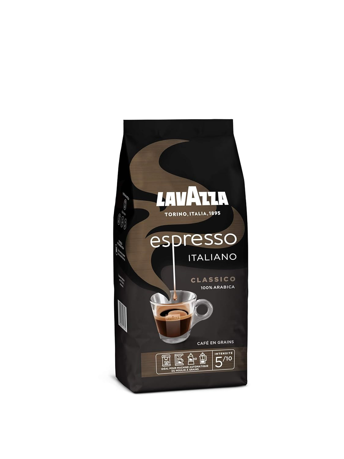 Lavazza Espresso Italiano kaffebönor, 100% Arabica Espresso, balanserad och aromatisk, 500g förpackning
