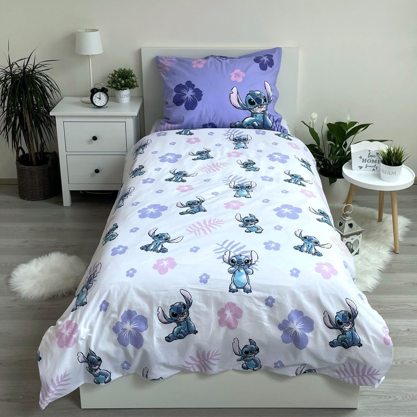 Lilo & Stitch vändbara barnsängkläder, 100 % bomull Sängkläder - barn Naty Shop