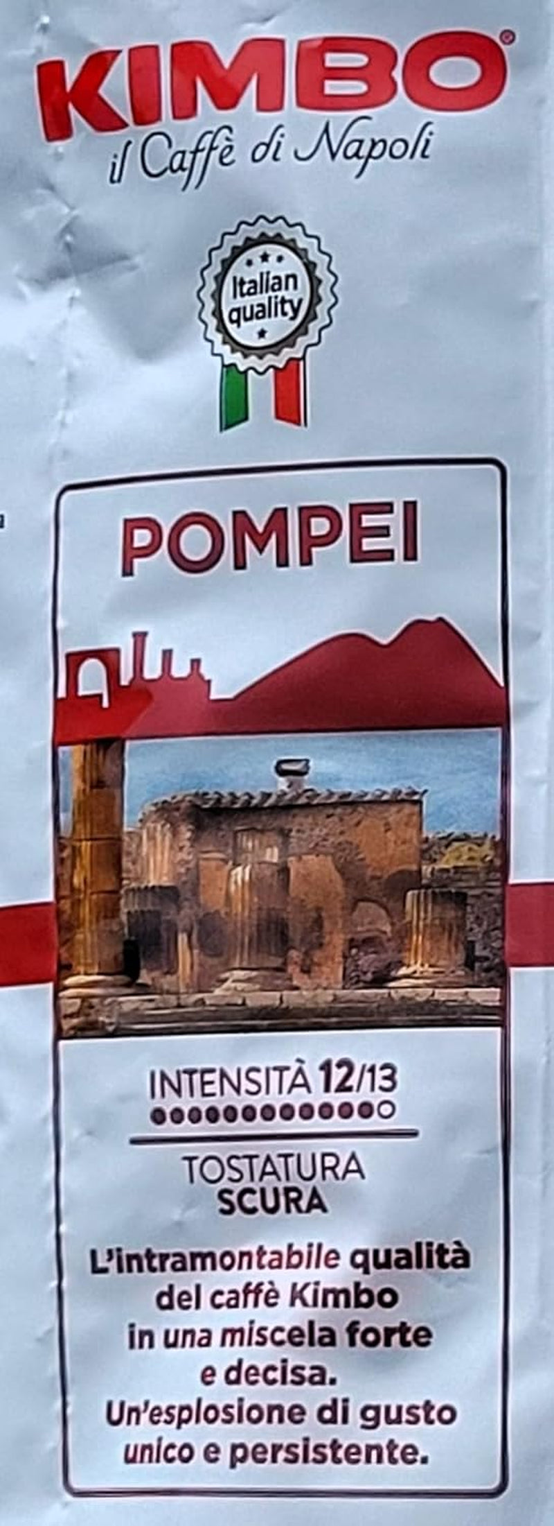 Hela Pompei-kaffebönor, intensivrostade, 1 kg påse