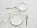CreaTable, 33065, Uno-serien gul-vit 12-delad servisset, porslinstallrikar, diskmaskin och mikrovågssäker, tillverkad i Portugal