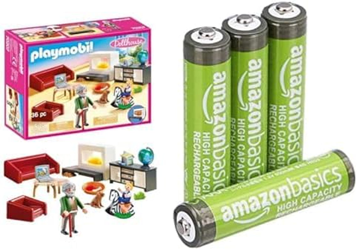 Amazon Basics 850mAh 4-pack Dollhouse Light Up Dollhouse Vardagsrum åldrar 4+ AAA-batterier
