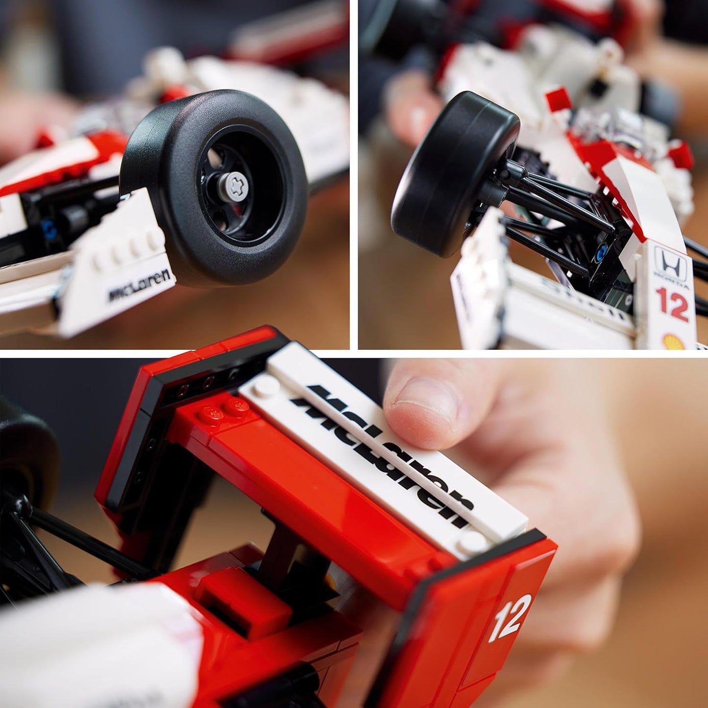 LEGO Icons Mclaren MP4/4 & Ayrton Senna modellbilset, F1 racingbilsats för vuxna med racerminifigur, samlarobjekt, presentidé för män, kvinnor, honom och hennes 10330 byggset Besuche den LEGO-Store