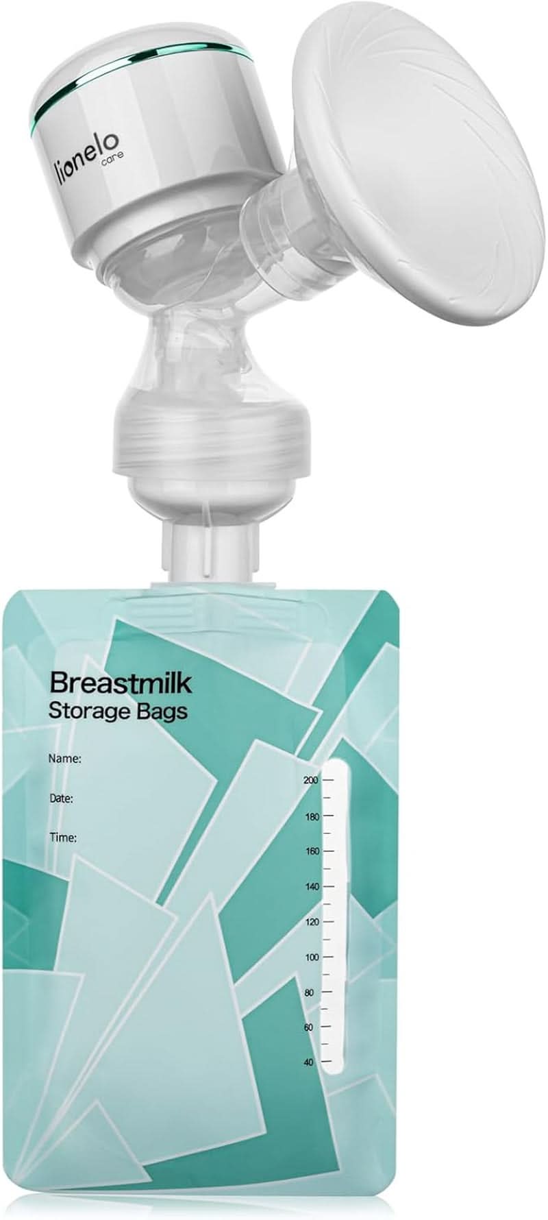 LIONELO Elektrisk bröstmjölkspump LIONELO Fidi plus 180 ml, energibesparande bärbar pump, 9 massagenivåer, drifttid 150 min Tillbehör Mat och amning Bebe Naty Shop