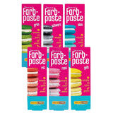 Set med 6 Decocino färgpastor - 6 x 20 g - Livsmedelsfärg i rött, rosa, grönt, gult, blått och svart, perfekt för att färga tårtor, fondant och krämer - Azofri och glutenfri