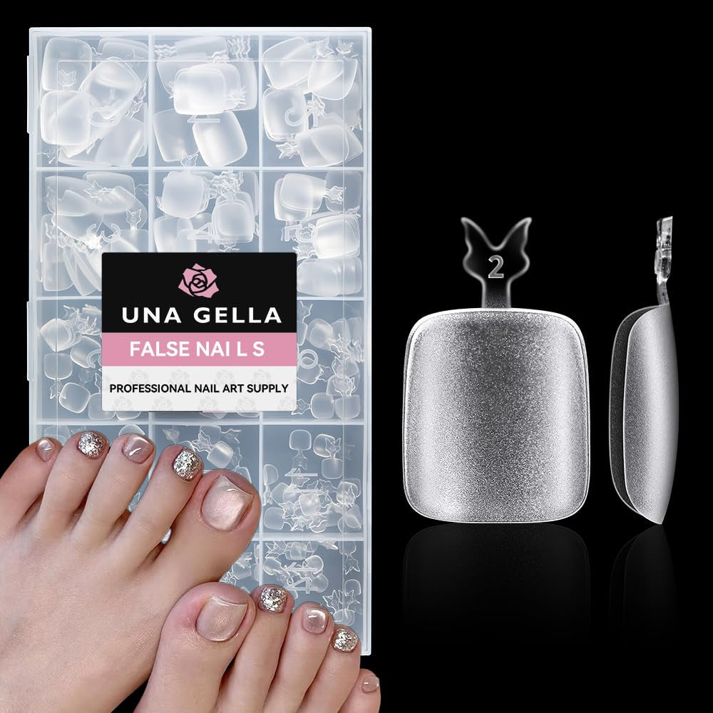 Ballerina Gel Nail Tips 216st 12 Storlekar Soft Gel Nail Tips Heltäckande Nail Extension Set Semi Matt DIY Home Art
