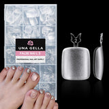 Ballerina Gel Nail Tips 216st 12 Storlekar Soft Gel Nail Tips Heltäckande Nail Extension Set Semi Matt DIY Home Art