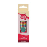 Funcakes Food Color Gel Emerald: Högkoncentrerad karamellfärg för deg, grädde, fondant och marsipan. Enkel dosering. En droppe för att skapa livfulla färger. Halal. 30 g.