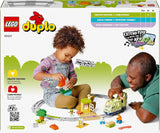 LEGO DUPLO Town Interactive Adventure Train, lekset med ljus och ljud för rollspel, låter 2-åringar bygga spår, förskolepedagogisk leksak 10427 Byggset Besuche den LEGO-Store