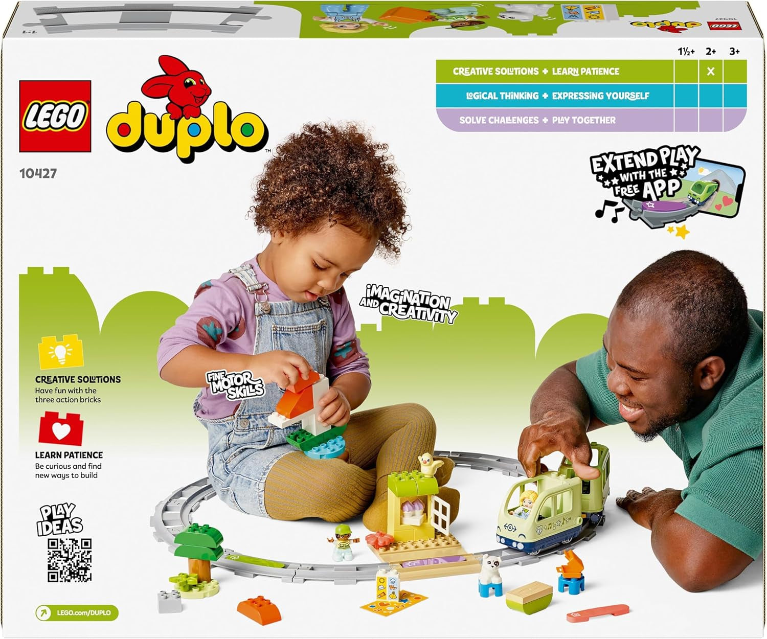LEGO DUPLO Town Interactive Adventure Train, lekset med ljus och ljud för rollspel, låter 2-åringar bygga spår, förskolepedagogisk leksak 10427 Byggset Besuche den LEGO-Store