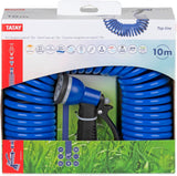 TATAY spiralslangset 10 m med plasttillbehör med UV-skydd, perfekt för terrasser och små trädgårdar.
