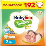 Blöjor för känsliga bebisar, storlek 2, mini (3-6 kg), 192 blöjor