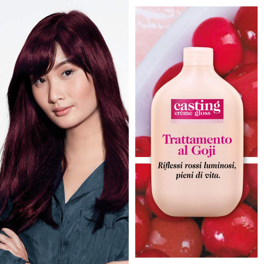 Hårfärgning Gjutning Creme Gloss utan ammoniak N360 Svart körsbär Hårfärgning Naty Shop