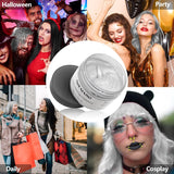 Tillfällig hårfärg, styling hårton för män kvinnor, naturlig hårpomada, hårfärgningsvax för fest, cosplay och halloween, 4,23 oz (silvergrå) Naty Shop hårfärgning