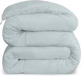 Utopia Sängkläder Helårstäcke 250g/m² Plysch silikonfiberfyllning dubbelsäng sydd i låda (dubbelsäng XL ljusgrå) Naty Shop Täcken & täcken