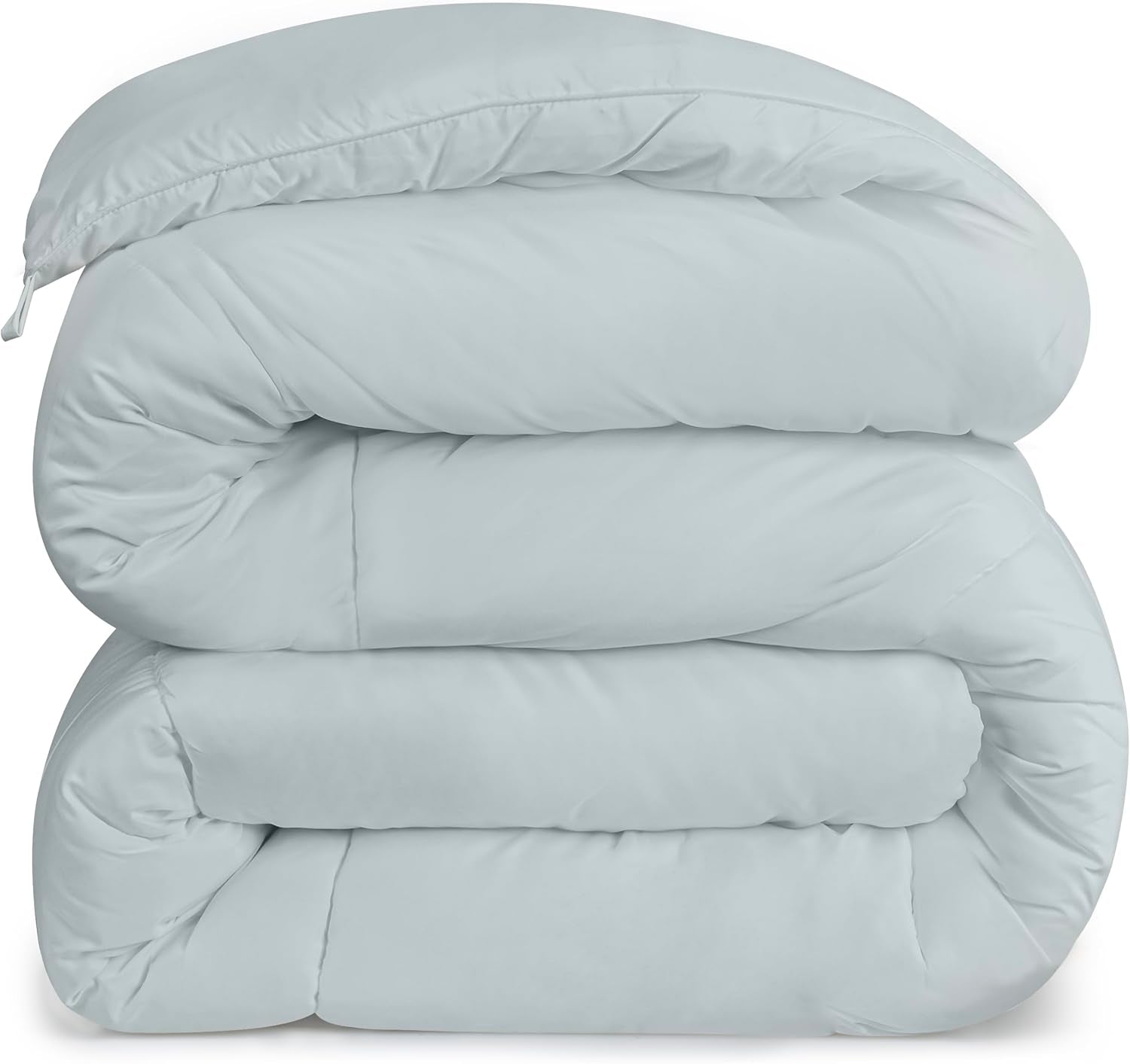 Utopia Sängkläder Helårstäcke 250g/m² Plysch silikonfiberfyllning dubbelsäng sydd i låda (dubbelsäng XL ljusgrå) Naty Shop Täcken & täcken