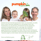 Pumpkin Organics-påsar med ekologiska grönsaker och flingor, 8-pack: Päron, Jordgubbar, Sötpotatis, Rödbetor, Banan, Havre - Inget tillsatt socker¹ - Från 6 månader - som mellanmål eller kompletterande mat i förpackningen (8 x 100g)