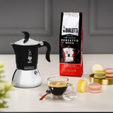 Bialetti Fiammetta induktionskaffemaskin, 2 koppar (100 ml), lämplig för alla typer av hällar, elegant design, svart