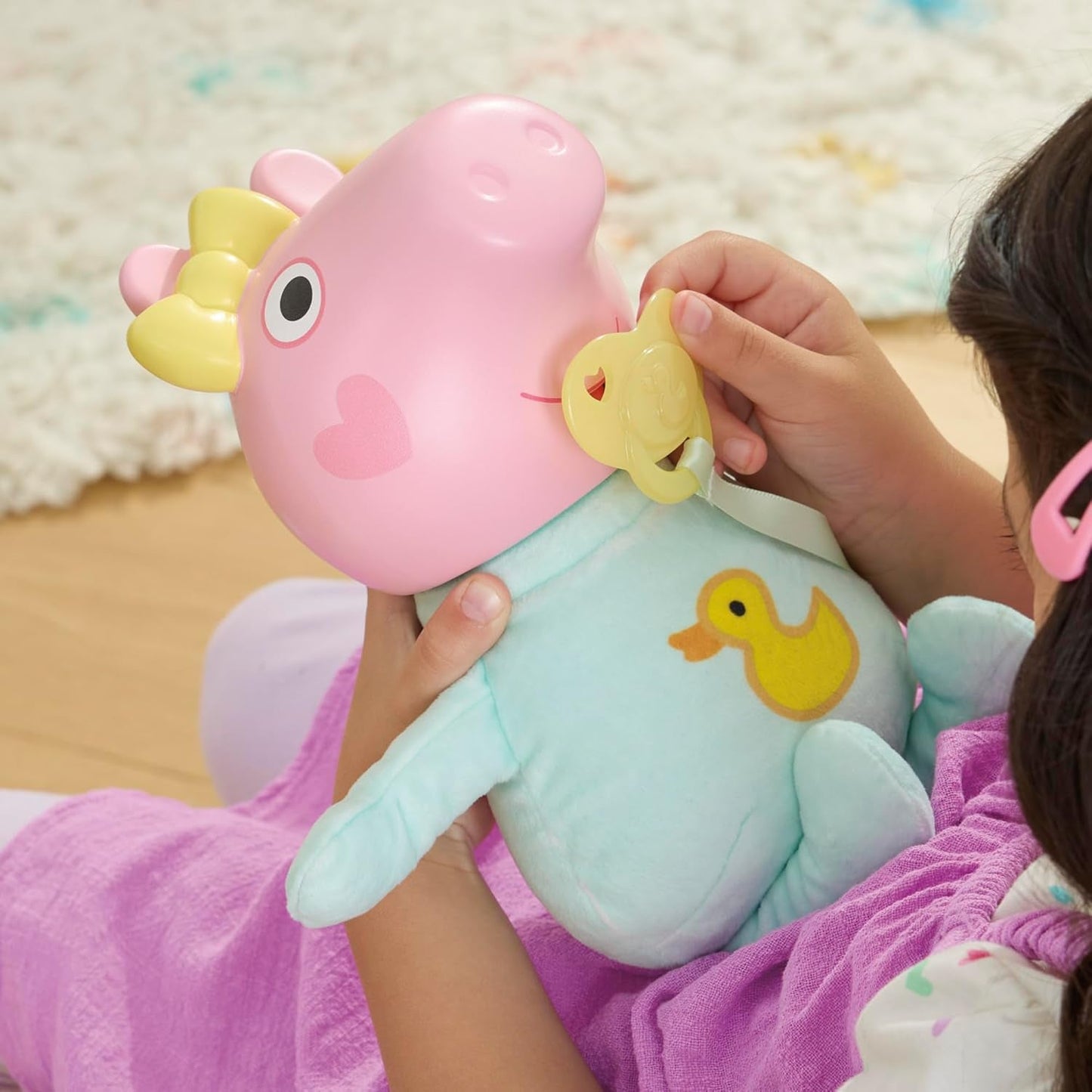 Peppa Pig 28 cm Evie Interactive Doll med 20 ljud och många funktioner, leksaksset för barn 3 år och uppåt