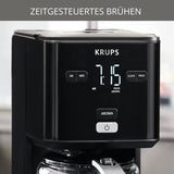 Krups Smart'n Light kaffemaskin med timer, för 1,25 liter filterkaffe, varmhållningsfunktion, automatisk avstängning, svart, KM600810