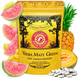 Yerba Melon De Guava 500G – brasilianskt Yerba Mate-te med melon, guava, jackfrukt, ananas och kokos – exotiskt och fruktigt – lufttorkat, veganskt
