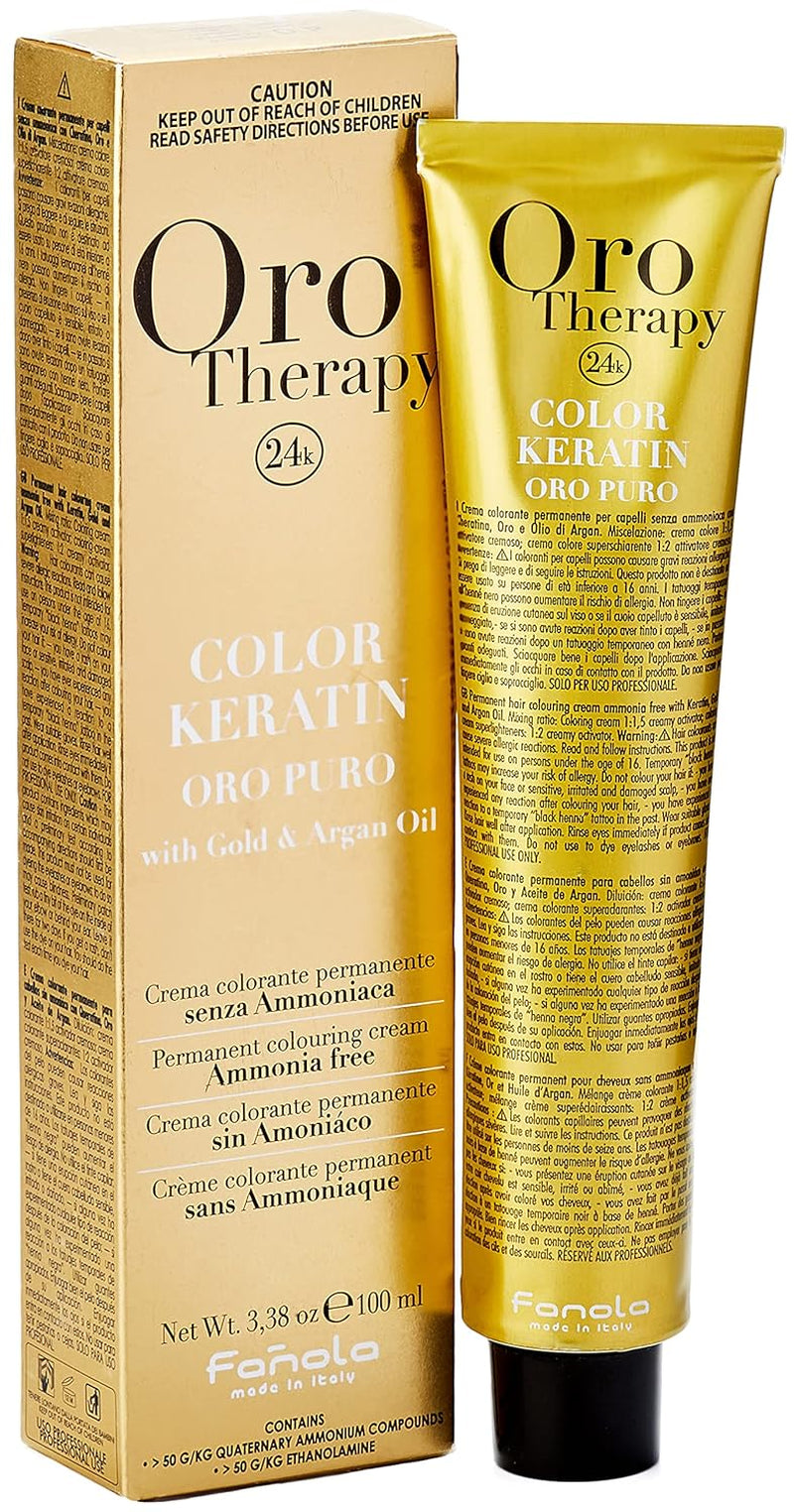 Fanola Oro Therapy Color Keratin 5.0 100ml Hårfärgning Naty Shop 4 mellanbrun