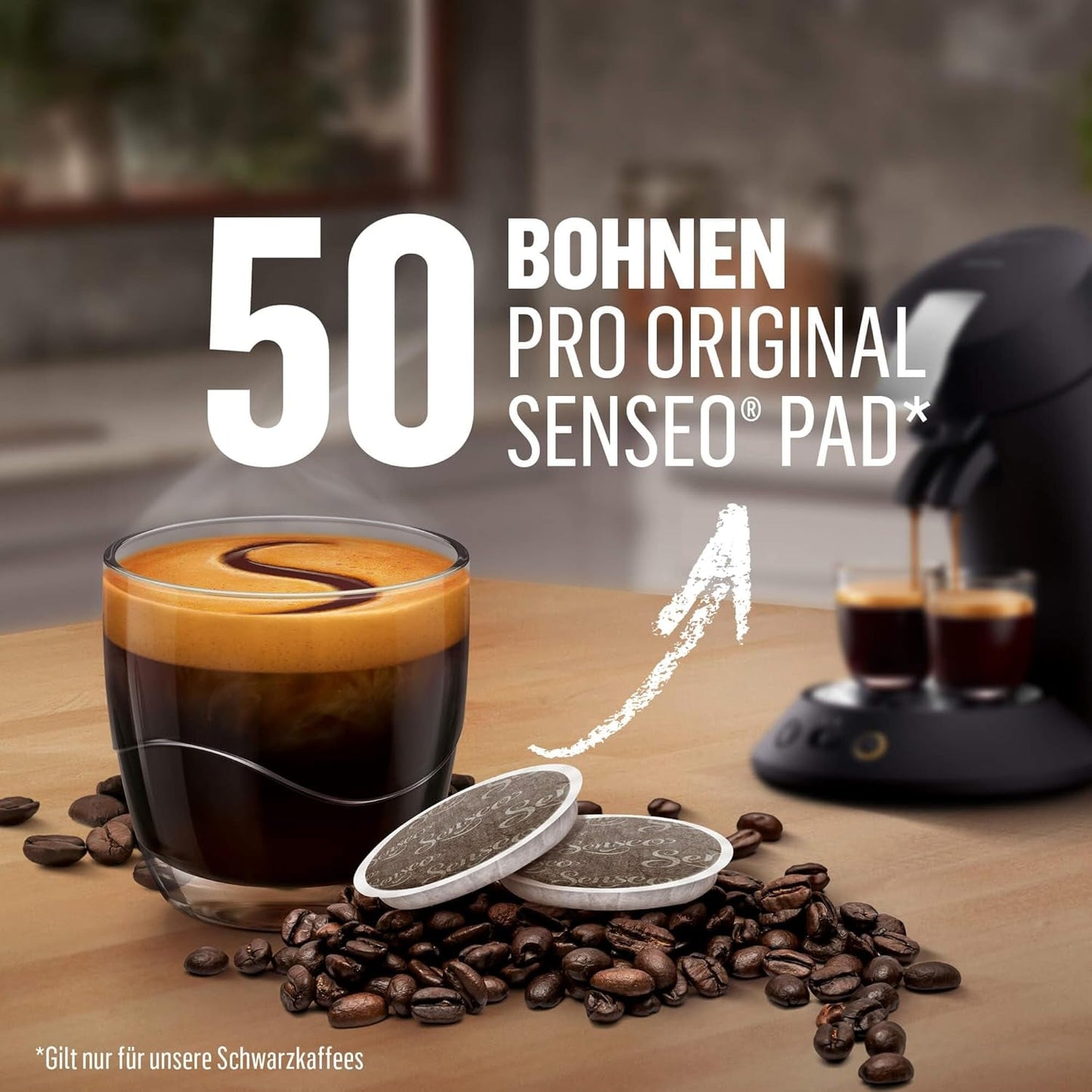 Senseo Pads Decaf Entkoffeiniert, 5 x 16 Getränke, 80 Kaffeepads
