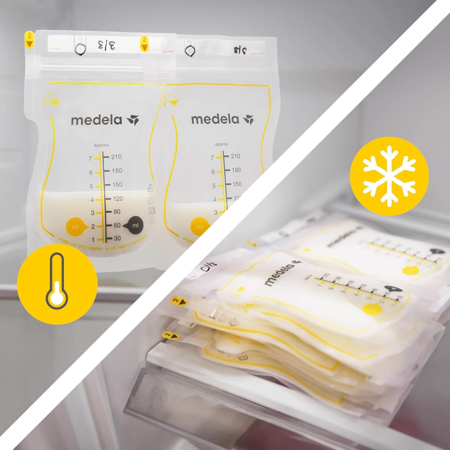 Medela Easy Pour Muttermilchbeutel Zum Einfachen Ausgießen, 100 Stück, 210 Ml, Auslaufsichere Einweg-Muttermilchbeutel Mit Überlaufschutz, Stillhelfer Tillbehör Barnmat och amning Naty Shop