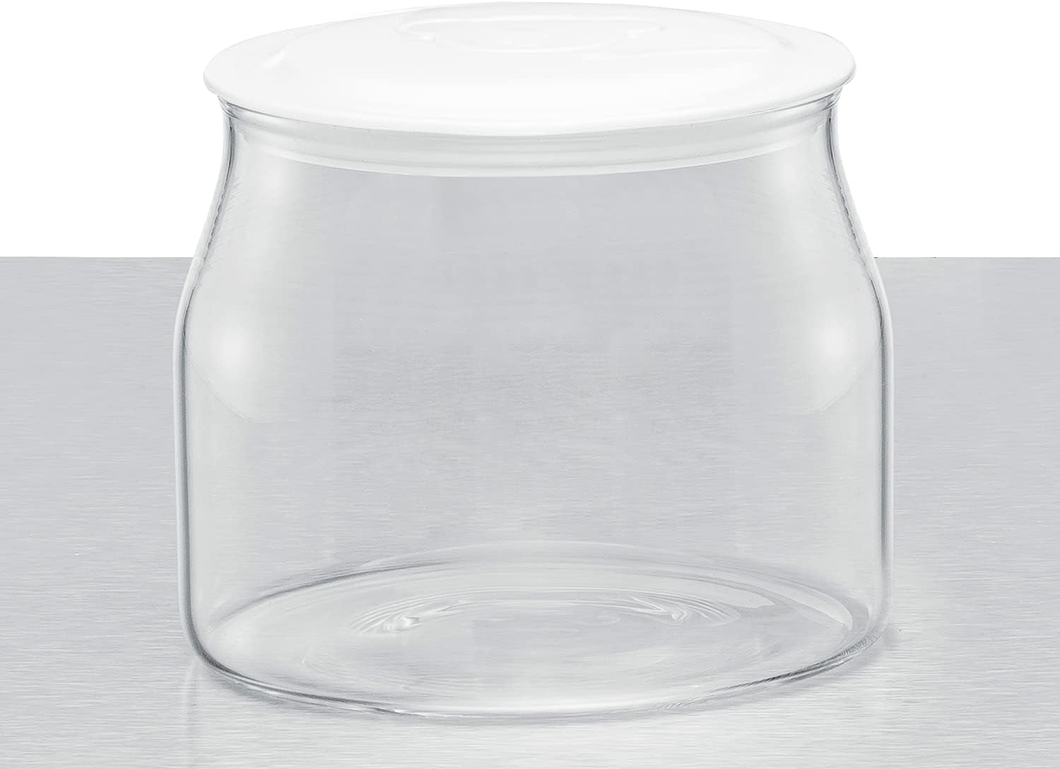 Rommelsbacher JG 1 ersättningsburk för yoghurt- och gräddostmaskin JG 80-1,2 liter med lock (paket med 2) Matförvaringslådor Naty Shop