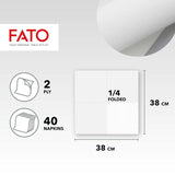 , Mjuka och delikata pappersservetter för engångsbruk 40-pack servetter Storlek 38X38 Vikta i 4 2 lager Vit färg 100 % rent cellulosapapper Fsc-certifikat (paket med 3)