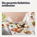 Amazon Basics glaserat stengods servisset, 18 delar, 6 kompletta set, diskmaskinssäkert, elfenben