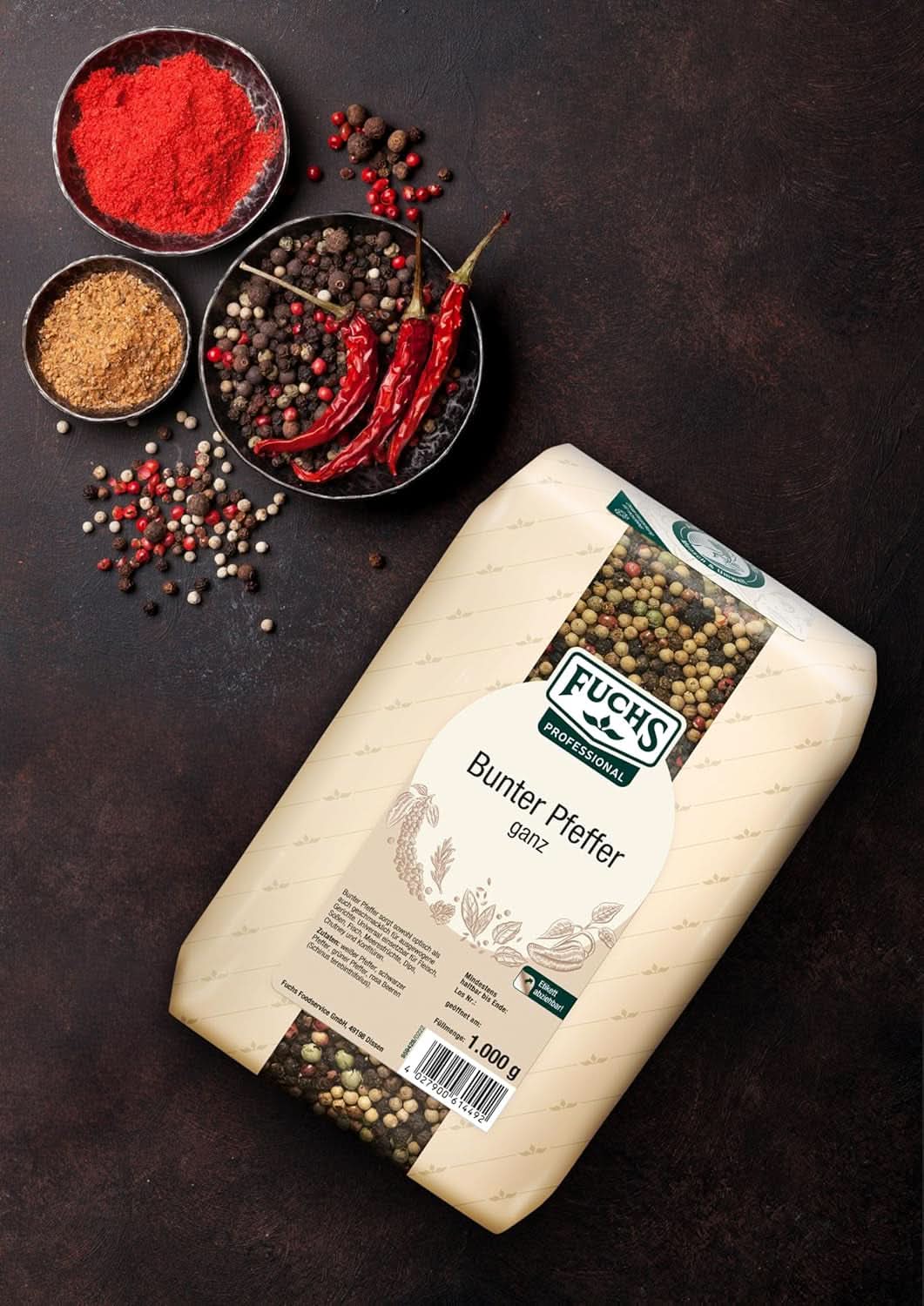 Fuchsfärgad hel paprika, 1 Kg Condimente Naty Shop