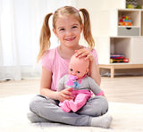 Simba 105140066 - Laura Interaktiv, mjuk docka med sömniga ögon, babblar vid rörelse, dricker ur flaska och sover, 40cm, docka från 2 år Naty Shop Dolls