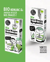 Fettuccine Konjac Shirataki Organic 80g - Lågkalori och lågkolhydrat, glutenfri, lågkolhydrat, lämplig för keto-dieter, med tapiokamjöl