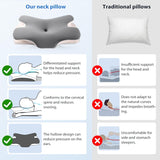 MULISOFT Memory Foam Kudde, Bekväm Huvudkudde, Nackstödskudde, Ergonomisk Side Sleeper Kudde (Grå) Cervikala Ortopediska Kuddar Naty Shop
