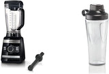 Bosch Standmixer Vitaboost MMBH6P6BDE, 6-Klingen-Edelstahlmesser, 2.5L Tritan-Mixbehälter, Stopfer, 6 Automatikprogramme, Rezeptbuch, Bpa-Frei, Einfache Reinigung, 45.000 U/Min, 1600 W, Schwarz Kucatarie Automatic Programme Naty Shop Bundle