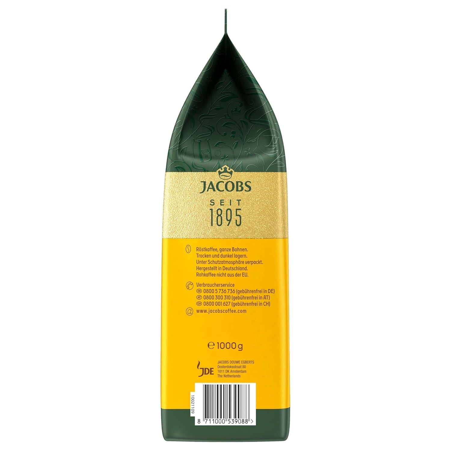 Jacobs Expert Roast Cafe Crema Gold, hela kaffebönor (4 x 1 kg)