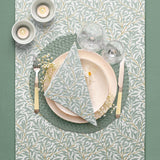 PAW - Airlaid Table Runner (40 Cm X 24 M) I Bordsdekorationer för nattvard, konfirmation, bröllop, jubileum, trädgårdsfest, dop I Bordsdekorationer Elegant bordsband - Willow Branch I Willow Branch