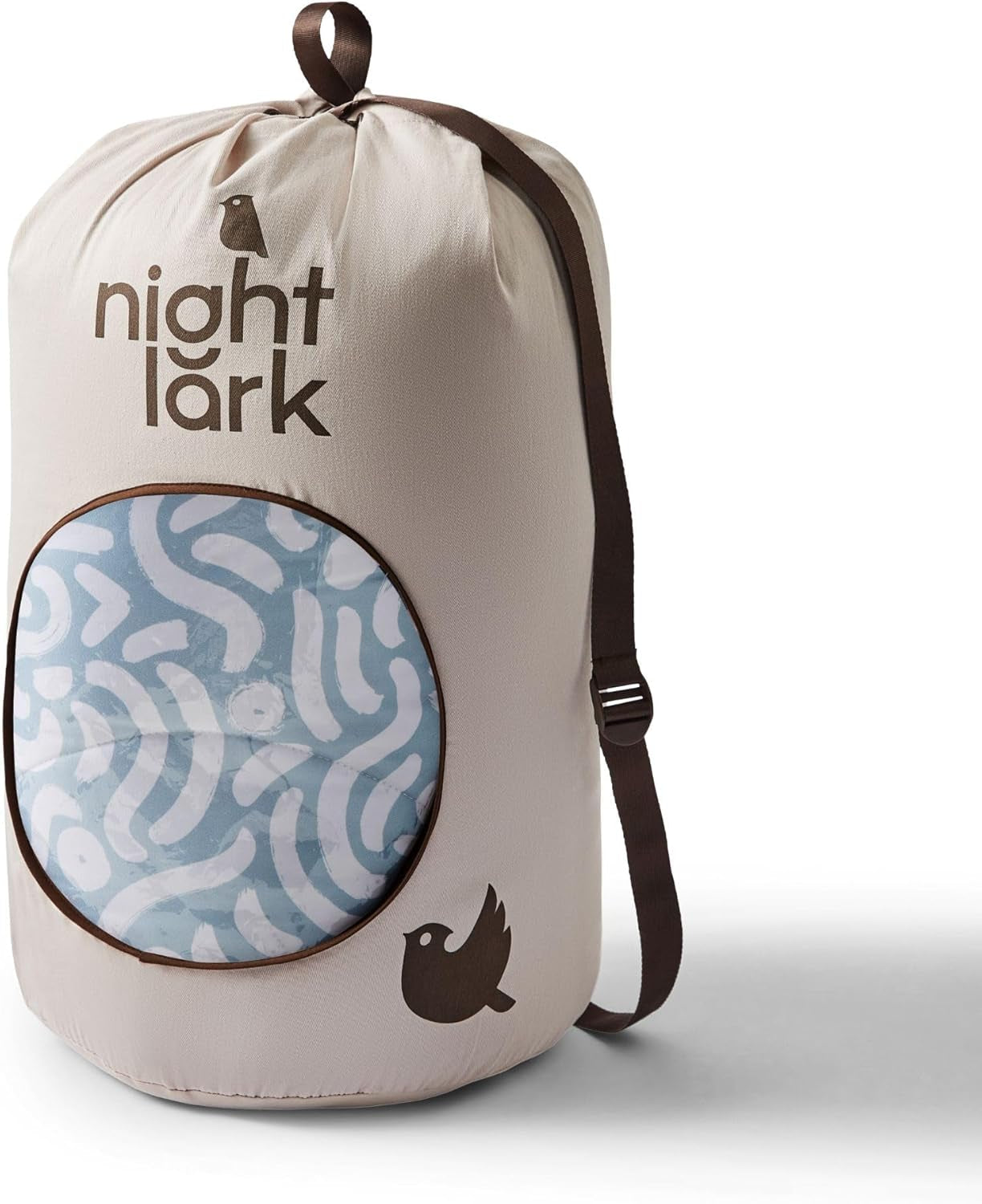 Night Lark Coverless Duvet Super King 6 Tog Vårsommar - Abstrakta vågor. Supermjuk, bekväm och lätt filt. Maskintvättbar och snabbtorkande, allt i ett vändbart örngottset Naty Shop täcken och täcken