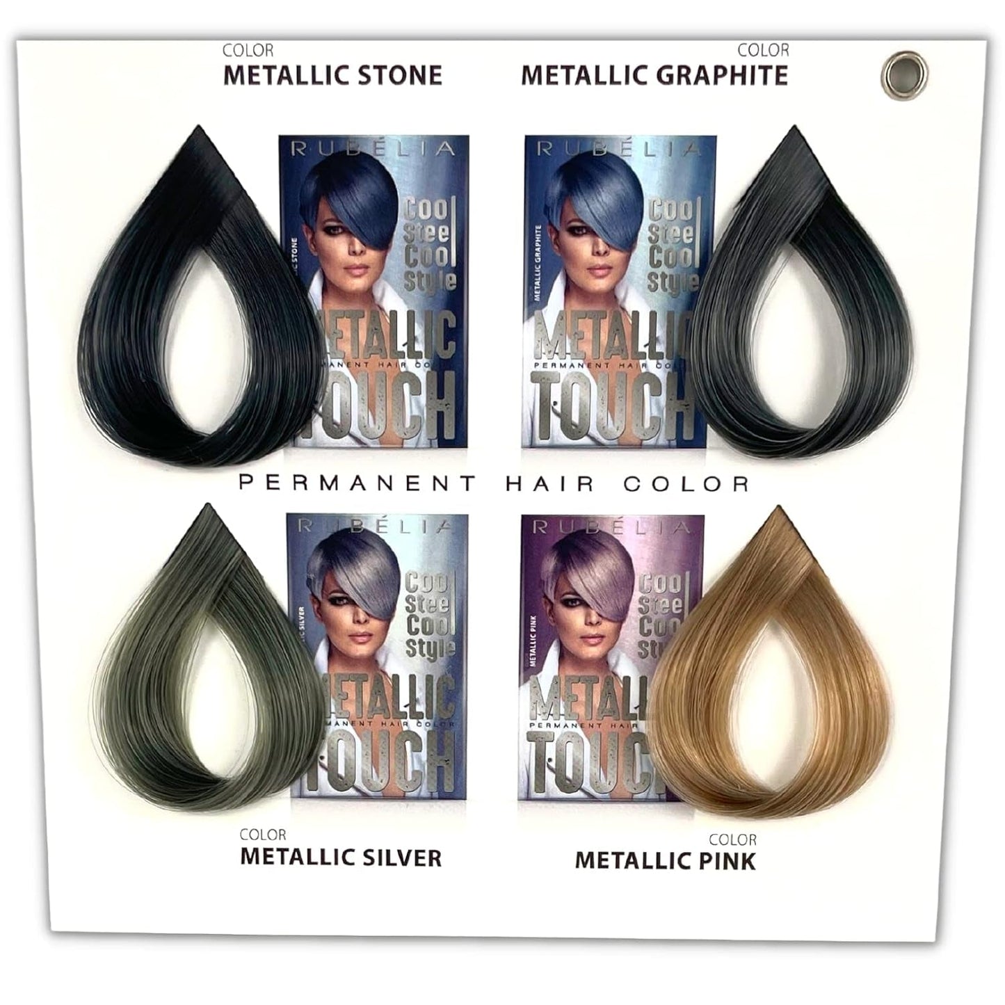 Metallic Touch permanent hårfärgning - Metallic Silver, 1 förpackning - 115 ml Hårfärgning Naty Shop