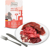 MjAMjAM - Premium Wet Cat Food - Mixed Pack I - Kyckling, nötkött, Hearts 12-pack (12 x 125 g), spannmålsfri med extra kött
