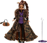 Monster High Doll House of Wolves Clawdeen Wolf Samlarfigur med fuskpäls jacquardrock Lila jacka Klänning Guld Byxor och tillbehör JDR66