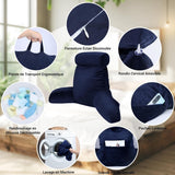 INFANZIA läskudde med armstöd, memory foam, ergonomiskt stöd för soffa och säng, marinblå