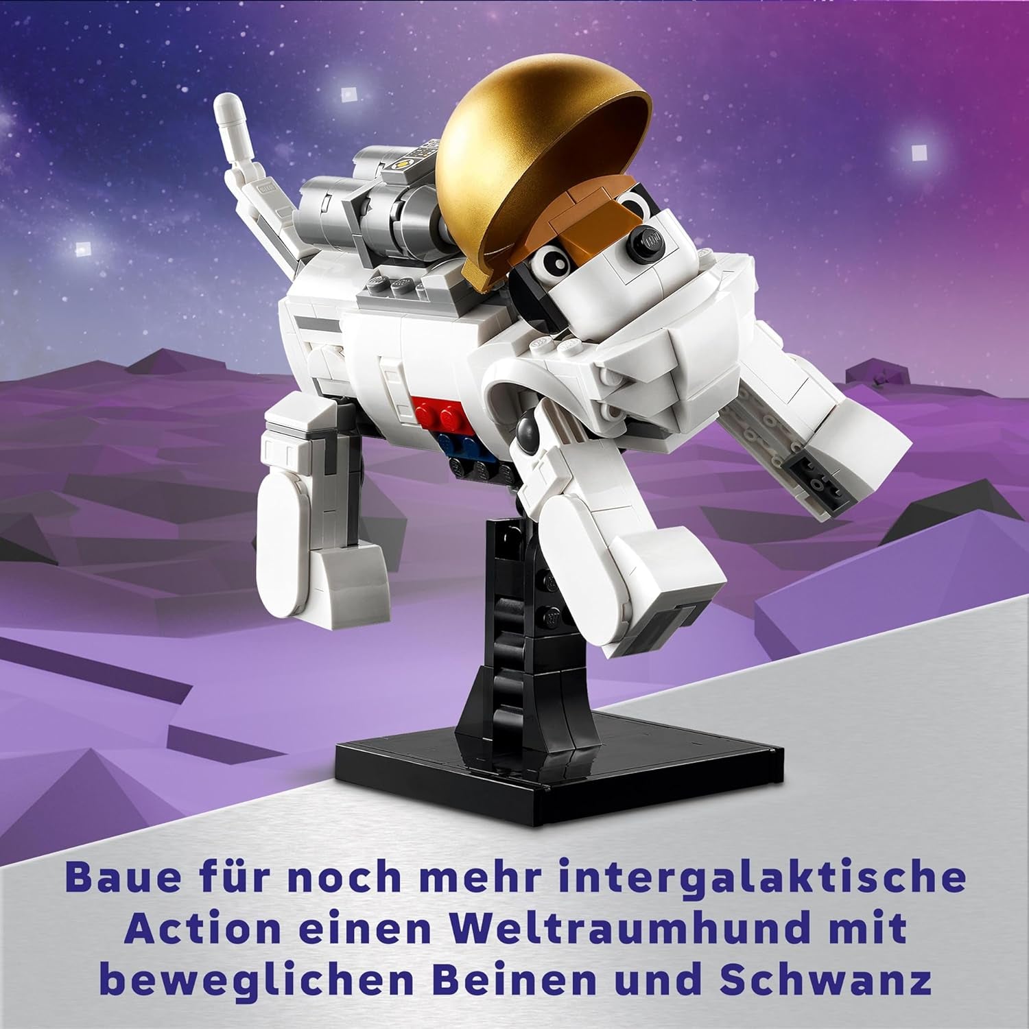 LEGO Creator 3In1 rymdastronautleksak, hund- och rymdskeppsmodellsats för barn, dagisdekorationer, kreativ present för pojkar och flickor 9 år gamla 31152 Byggset Besuche den LEGO-Store