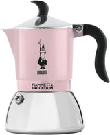 Bialetti Fiammetta induktionskaffemaskin, 2 koppar (100 ml), lämplig för alla typer av hällar, elegant design, svart