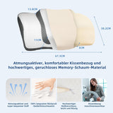 Ortopedisk kudde, ergonomisk nackkudde, huvudkudde, original kudde med memoryskum för sidor, rygg- och magstöd, nackstödskudde för män, kvinnor (67,3 X 38,2 X 13,8/3 cm) Cervikala ortopediska kuddar Naty Shop